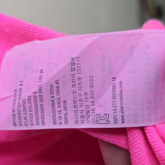 Abercrombie & Fitch Florescent Pink With Lace Size M - Picture 12 of 12